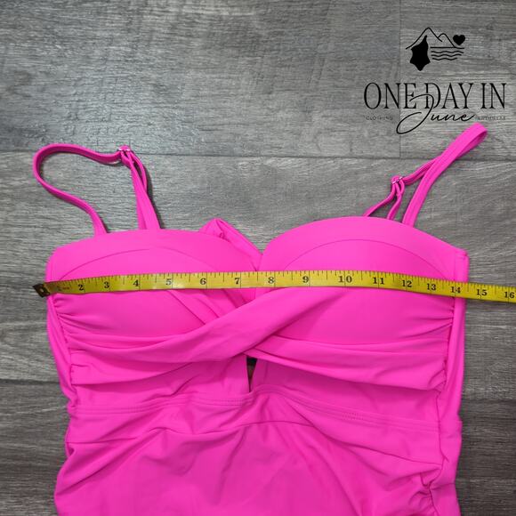 Eomenie Tie Back Molded Cup One Piece Swimsuit Size L - Picture 5 of 7